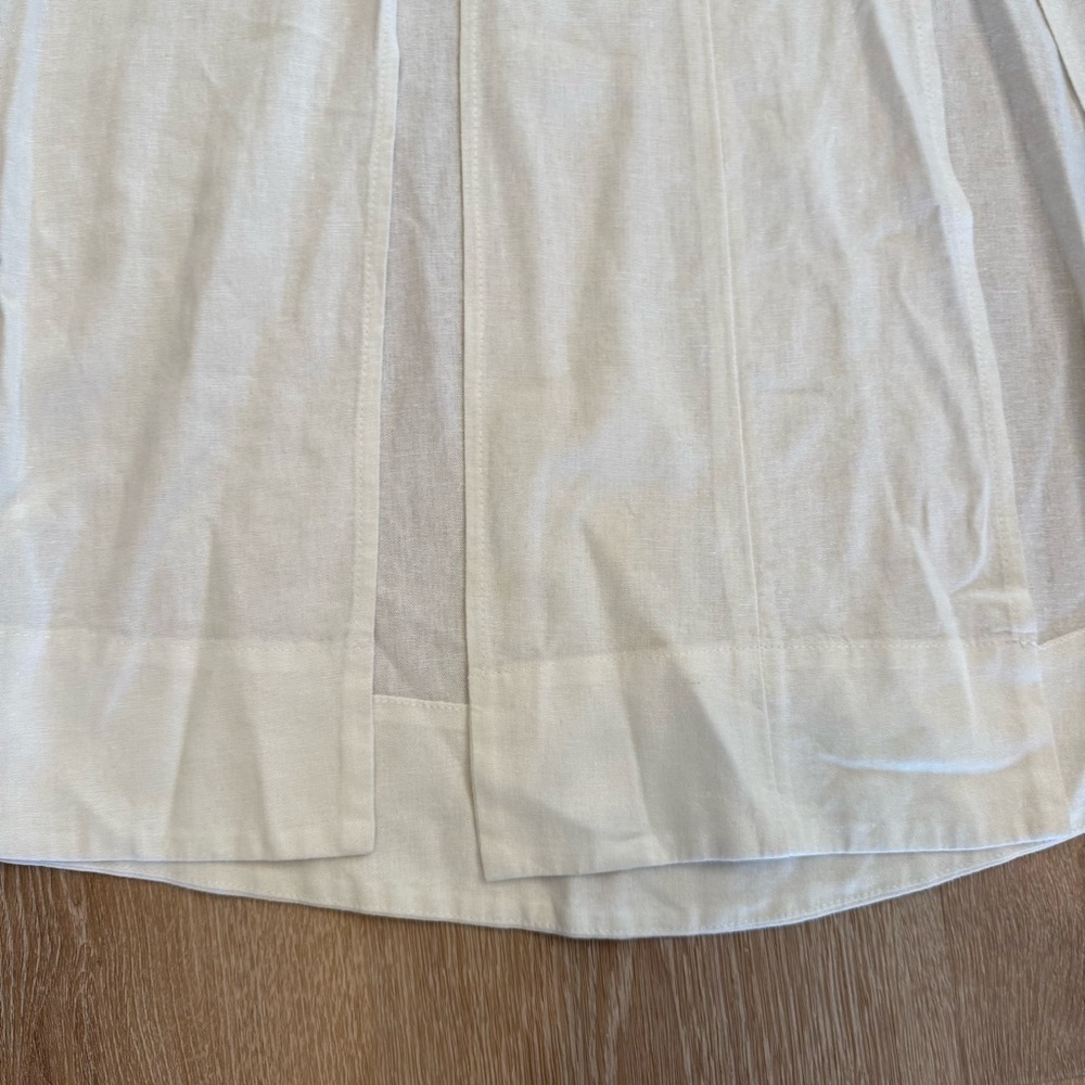 Teti Gio Linen White Paperbag Waist Slit Belt Midi Skirt Lagenlook Beachy Boho 4 - Picture 4 of 15